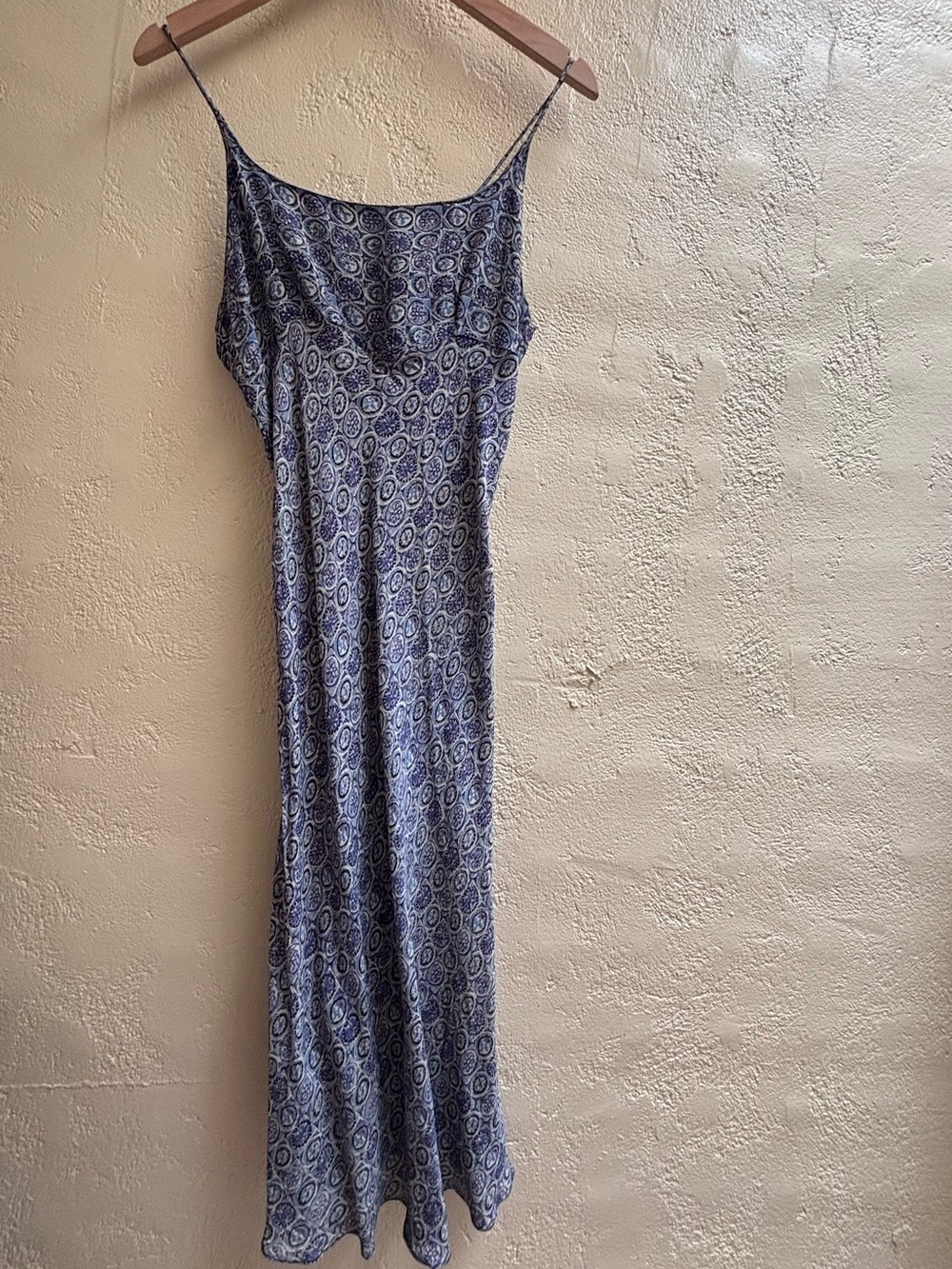 Vintage Angie rayon printed slip dress